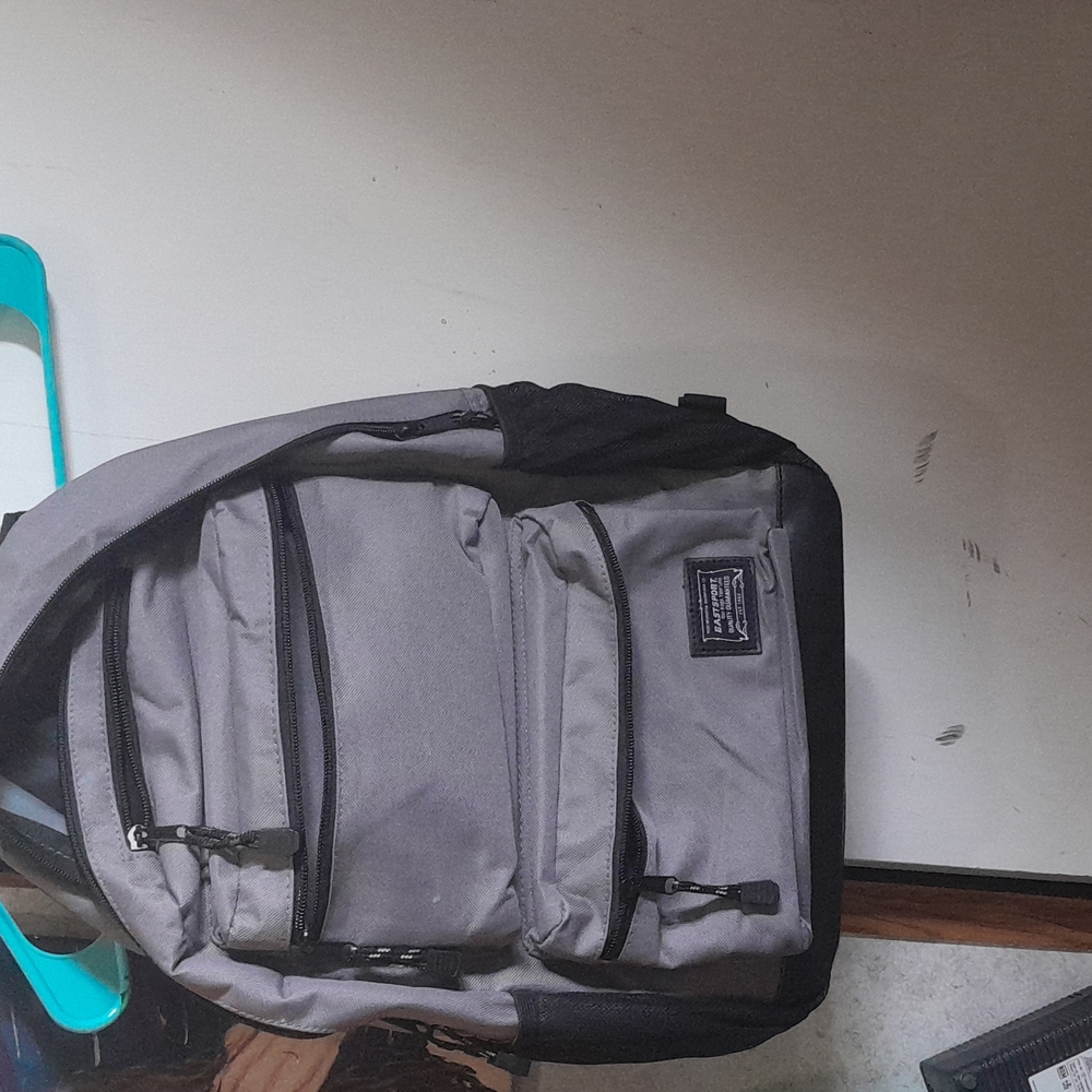 Greay and black back pack never used